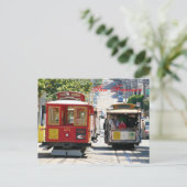 San Francisco Cable Cars Briefkaart (Staand voorkant)
