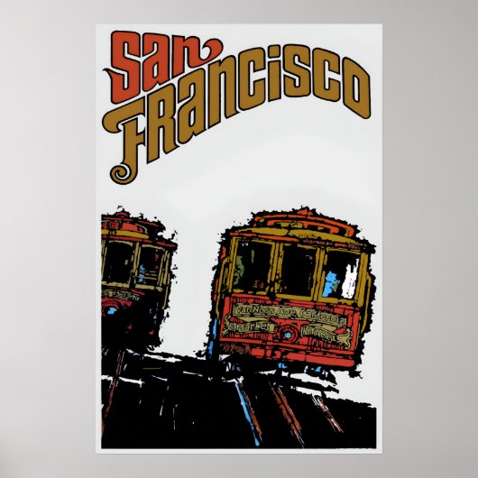 San Francisco Cable Cars Poster (Voorkant)