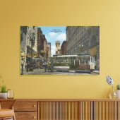 San Francisco, CACable Car Turnround Uitzicht Canvas Afdruk (Insitu (Woonkamer))