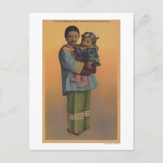 San Francisco, CAChinese Vrouw & Baby Briefkaart (Voorkant)