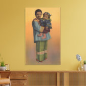 San Francisco, CAChinese Vrouw & Baby Canvas Afdruk (Insitu (Woonkamer))