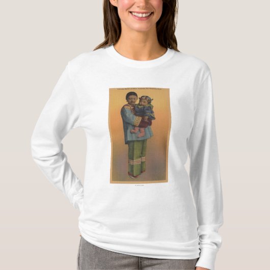 San Francisco, CAChinese Vrouw & Baby T-shirt (Voorkant)