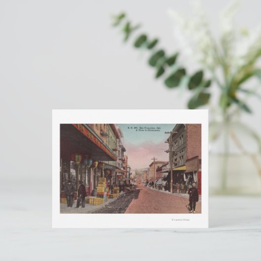 San Francisco, CADirt Road Uitzicht van Chinatown Briefkaart (Staand voorkant)