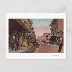San Francisco, CADirt Road Uitzicht van Chinatown Briefkaart