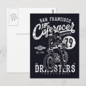 San Francisco Cafe Racer Motor California Briefkaart (Voorkant / Achterkant)