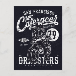 San Francisco Cafe Racer Motor California Briefkaart