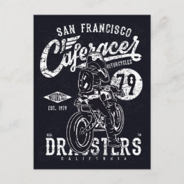 San Francisco Cafe Racer Motor California Briefkaart