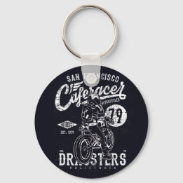 San Francisco Cafe Racer Motor California Sleutelhanger