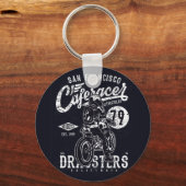 San Francisco Cafe Racer Motor California Sleutelhanger (Voorkant)