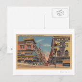 San Francisco, CAGrant Avenue in China Briefkaart (Voorkant / Achterkant)