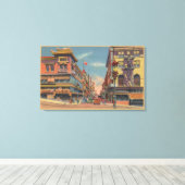 San Francisco, CAGrant Avenue in China Canvas Afdruk (Insitu (Houten vloer))