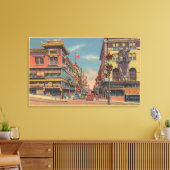 San Francisco, CAGrant Avenue in China Canvas Afdruk (Insitu (Woonkamer))