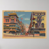 San Francisco, CAGrant Avenue in China Poster (Voorkant)