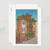 San Francisco, CAKong Chow Temple in Chinatown Briefkaart (Voorkant / Achterkant)