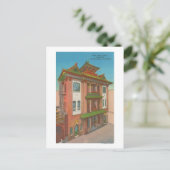 San Francisco, CAKong Chow Temple in Chinatown Briefkaart (Staand voorkant)