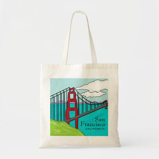 San Francisco Cali Golden gate Tote Bag (Voorkant)