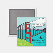 San Francisco Cali gouden poort brug magneet (Voorkant / Achterkant)