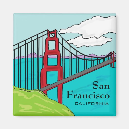 San Francisco Cali gouden poort brug magneet (Voorkant)