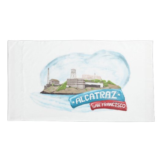 San Francisco Califorina Landmarks Kussensloop (Achterkant)