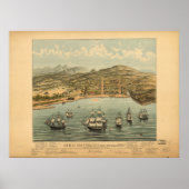 San Francisco California 1846 Panoramic Map Poster (Voorkant)