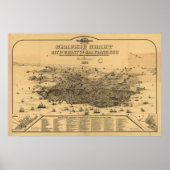 San Francisco California 1875 Panoramic Map Poster (Voorkant)
