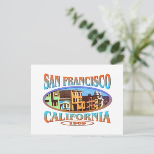 San Francisco California 1969 Briefkaart (Staand voorkant)