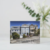 San Francisco California Alamo Square Briefkaart (Staand voorkant)