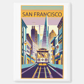 San Francisco California Art Deco Magneet (Voorkant)