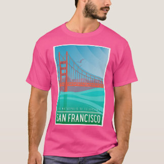San Francisco California Art Deco Nouveau Reizen P T-shirt