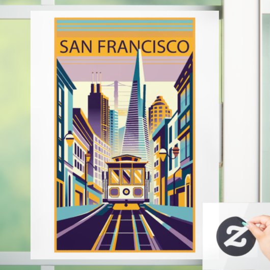 San Francisco California Art Deco Raamsticker (Huis)