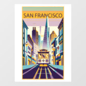 San Francisco California Art Deco Raamsticker (Vel)
