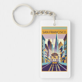 San Francisco California Art Deco Sleutelhanger