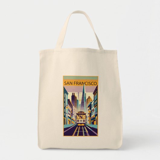 San Francisco California Art Deco Tote Bag (Voorkant)