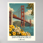 San Francisco California Art Print | Golden Gate (Voorkant)