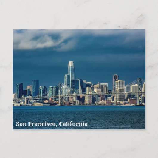 San Francisco, California Bay Skyline Briefkaart (Voorkant)