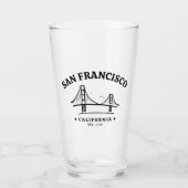 San Francisco California Beatiful Landscape Glas (Voorkant)