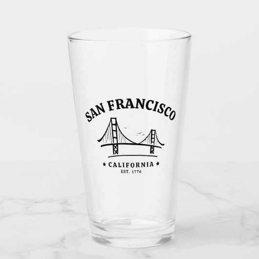San Francisco California Beatiful Landscape Glas (Voorkant)