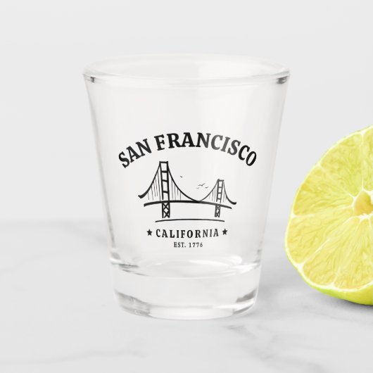 San Francisco California Beatiful Landscape Shot Glas (Voorkant)