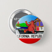 San Francisco California Beer Flag 2 Ronde Button 5,7 Cm (Voorkant /achterkant)