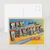San Francisco California Briefkaart (Voorkant / Achterkant)