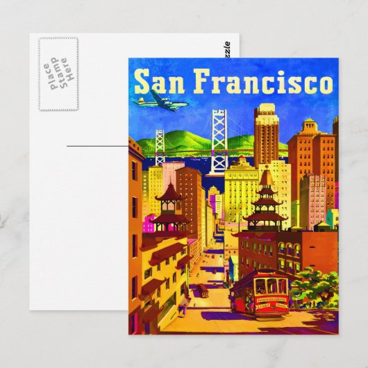 San Francisco California Briefkaart (Voorkant / Achterkant)