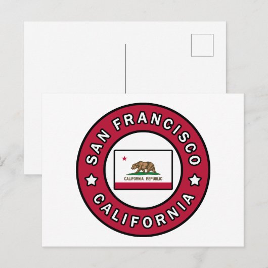 San Francisco California Briefkaart (Voorkant / Achterkant)