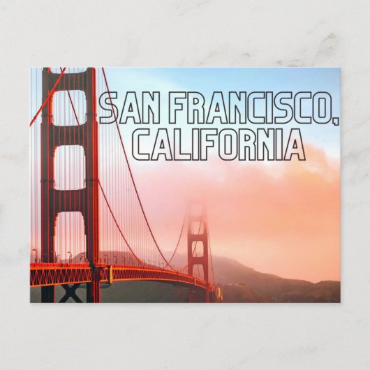 San Francisco California Briefkaart (Voorkant)
