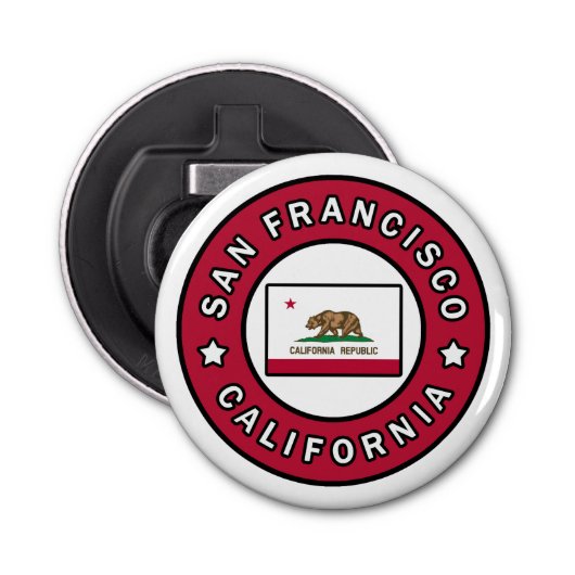 San Francisco California Button Flesopener (Voorkant)