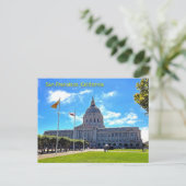 San Francisco California City Hall Briefkaart Note (Staand voorkant)