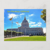 San Francisco California City Hall Briefkaart Note (Voorkant)