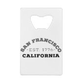 San Francisco California Creditkaart Flessenopener (Achterkant)
