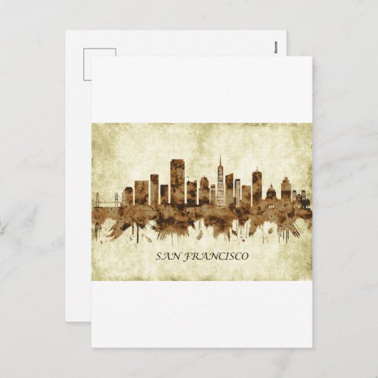 San Francisco California Feestdagenkaart (Voorkant / Achterkant)