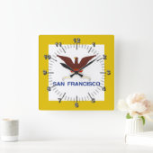 San Francisco (California) flag Large Clock Vierkante Klok (Huis)