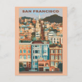  San Francisco California geschilderde dames Briefkaart (Voorkant)